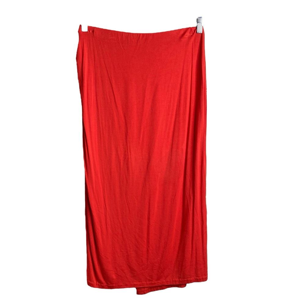 Skye's The Limit Women's Orange Asymmetrical Maxi Skirt Size M Lagenlook Boho - Picture 2 of 10